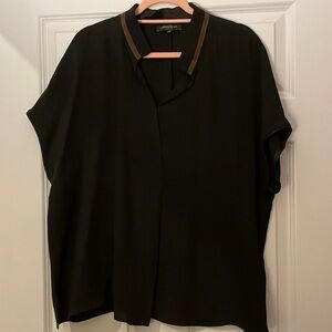 Lafayette 148 New York Black Silk Women's Blouse